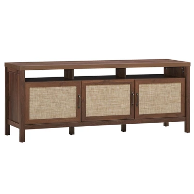 Costway TV Stand Entertainment Media Center For TV's Up To 65'' W/ Rattan Doors 4 Costway TV Stand Entertainment Media Center For TV's Up To 65'' W/ Rattan Doors - Image 4
