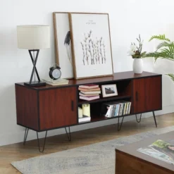 Costway 59'' TV Stand Entertainment Center Media Console Storage Cabinet Shelf -Costway GUEST ac8f81bc 9da5 419d 93eb 2ec80563ba3e