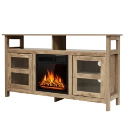 Costway 58'' Fireplace TV Stand W/18'' 1500W Electric Fireplace Up To 65'' Grey -Costway GUEST ad2303d8 9633 4218 b304 af156fe7d6b9
