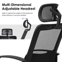 Costway Mesh Office Chair High Back Ergonomic Swivel Chair W/ Lumbar Support & Headrest 12 Costway Mesh Office Chair High Back Ergonomic Swivel Chair W/ Lumbar Support & Headrest -Costway GUEST ae7d4917 bc32 4ea0 8d16 44ee79df178e