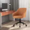 Costway PU Leathaire Home Office Arm Chair Adjustable Swivel Leisure Desk Chair