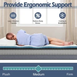 Costway Twin XL Adjustable Bed Mattress 3D CNC Cutting & Jacquard Fabric Cover 15 Costway Twin XL Adjustable Bed Mattress 3D CNC Cutting & Jacquard Fabric Cover -Costway GUEST af8057d6 dfc6 4420 8466 db67b403d1d8