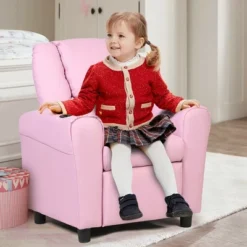 Costway Kids Recliner Armchair Children's Furniture Sofa Seat Couch Chair W/Cup Holder Pink -Costway GUEST af951b43 8bbb 416b 8455 b68473cf3849