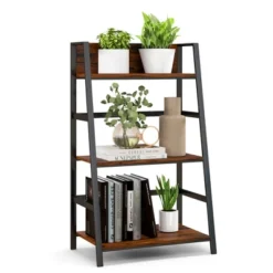 Costway 2PC 3-Tier Ladder Bookshelf Industrial Storage Rack Bookcase Plant Display Shelf -Costway GUEST b11a4d71 a045 4fd4 a290 dc5aff2a5b2a
