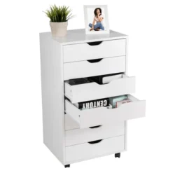 Costway 7 Drawer Chest Storage Dresser Floor Cabinet Organizer With Wheels White 16 Costway 7 Drawer Chest Storage Dresser Floor Cabinet Organizer With Wheels White -Costway GUEST b13e631c c8b7 47d5 82ed 135e80a862b8