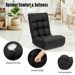 Costway 4-Position Floor Chair Folding Lazy Sofa W/Adjustable Backrest & Headrest -Costway GUEST b22f1668 0c13 491e 99a0 ed5194b4794f
