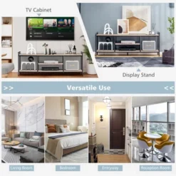 Costway Industrial TV Stand For TV's Up To 60'' Media Center Console Table W/ Open Shelf 14 Costway Industrial TV Stand For TV's Up To 60'' Media Center Console Table W/ Open Shelf -Costway GUEST b28d80dd d2ee 4702 9d1d 63ba071e7dad