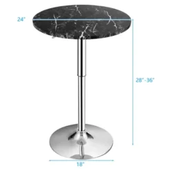 Costway 2PCS Round Bistro Bar Table Height Adjustable 360-degree Swivel Black -Costway GUEST b33a0edb 3f57 4fc5 89ad d3c557649438 2