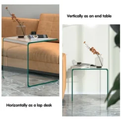 Costway Tempered Glass End Table Transparent Sofa Side Accent Table Living Room -Costway GUEST b520635c 576c 4525 9076 163b0d84d56b