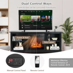 Costway 58'' 2-Tier Fireplace TV Stand W/18'' 1400W Electric Fireplace 65'' -Costway GUEST b53fd6ff da9a 4738 b7fa 51e3f00751c3