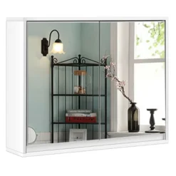 Costway Wall Mounted Bathroom Medicine Cabinet Storage Cabinet Double Mirror Door Organizer Shelf White 16 Costway Wall Mounted Bathroom Medicine Cabinet Storage Cabinet Double Mirror Door Organizer Shelf White -Costway GUEST b592ab02 2ad2 40a3 8243 e98b5b1b33f9