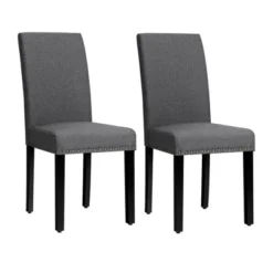Costway Set Of 2 Fabric Dining Chairs Upholstered With Nailhead Trim 24 Costway Set Of 2 Fabric Dining Chairs Upholstered With Nailhead Trim -Costway GUEST b5bbad14 b301 457a b58d 7aa35eee17f2