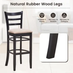 Costway Set Of 4 Bar Stools 31'' Kitchen Dining Chairs With Ergonomic Backrest & Footrest 10 Costway Set Of 4 Bar Stools 31'' Kitchen Dining Chairs With Ergonomic Backrest & Footrest -Costway GUEST b776b2af 0b00 43c3 9a76 c238ee1a6842