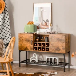 Costway Industrial Kitchen Buffet Sideboard 2-Door Console Table W/Open Shelf Wine Rack 12 Costway Industrial Kitchen Buffet Sideboard 2-Door Console Table W/Open Shelf Wine Rack -Costway GUEST b890ad15 6dc2 46a9 a4de 610280124e74
