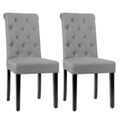 Costway Set Of 2 Parsons Upholstered Fabric Chair With Wooden Legs Pink/Beige/Grey/White&Black 22 Costway Set Of 2 Parsons Upholstered Fabric Chair With Wooden Legs Pink/Beige/Grey/White&Black -Costway GUEST b8fa287c 7573 4851 877e bf71eb7ae548