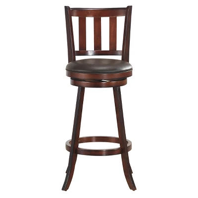 Costway Set Of 4 29.5'' Swivel Bar Stool Leather Padded Dining Kitchen Pub Bistro Chair Low Back 8 Costway Set Of 4 29.5'' Swivel Bar Stool Leather Padded Dining Kitchen Pub Bistro Chair Low Back - Image 8