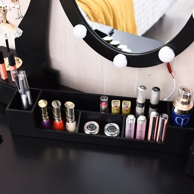 Costway Vanity Table Set W/10 Light Bulbs And Touch Switch Makeup Dressing Table 5 Costway Vanity Table Set W/10 Light Bulbs And Touch Switch Makeup Dressing Table - Image 5