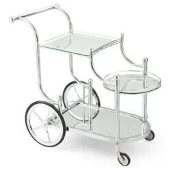 Costway Kitchen Cart Tea Cart Glass Shelves & Metal Frame With Wheels 17 Costway Kitchen Cart Tea Cart Glass Shelves & Metal Frame With Wheels -Costway GUEST ba014f89 5cdf 409b a3fa fb42b3453acd