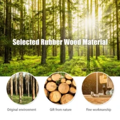 Costway Wooden Coat Rack Stand Hall Tree Entryway Organizer 2 Heights W/ 8 Hooks GreyWalnut -Costway GUEST ba0b6f67 e121 40da 9553 01a14104c548