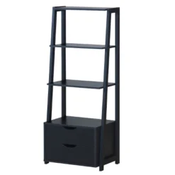 Costway 4-Tier Ladder Shelf Bookshelf Bookcase Storage Display Leaning With 2 Drawers -Costway GUEST bb0e97f2 09ae 4c48 a3e5 db0c7bd42746