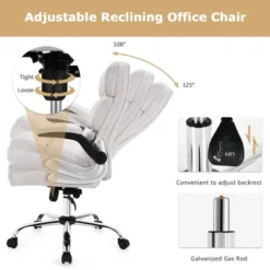 Costway High Back Big & Tall Office Chair Adjustable Swivel W/Flip-up Arm 16 Costway High Back Big & Tall Office Chair Adjustable Swivel W/Flip-up Arm -Costway GUEST bb557d08 b580 479f ae1d 92233278ea71