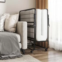 Costway Twin Size Folding Bed 38" X 75" Rollaway Guest Bed Portable Sleeper Bed -Costway GUEST bdc66579 5eb1 4480 b580 cc05e6cb7b97