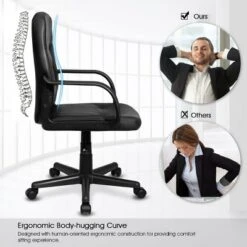 Costway Ergonomic Mid-Back Executive Office Chair Swivel Computer Desk Task Chair New 12 Costway Ergonomic Mid-Back Executive Office Chair Swivel Computer Desk Task Chair New -Costway GUEST be1564a7 41e3 4a94 9198 7d61ee2b24ab