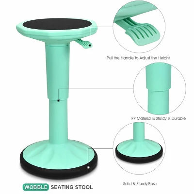Costway Wobble Chair Height Adjustable Active Learning Stool Sitting Home Office Green Backless Silicone 5 Costway Wobble Chair Height Adjustable Active Learning Stool Sitting Home Office Green Backless Silicone - Image 5