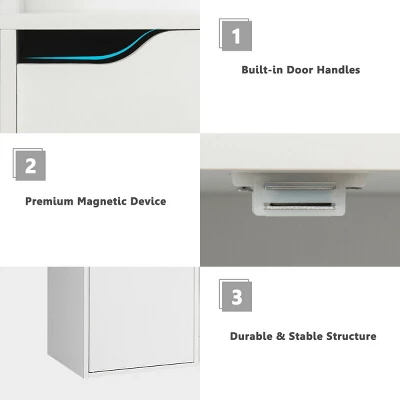 Costway 9 Cube Bookcase Cabinet Wood Bookcase Storage Shelves Room Divider Organization 9 Costway 9 Cube Bookcase Cabinet Wood Bookcase Storage Shelves Room Divider Organization - Image 9