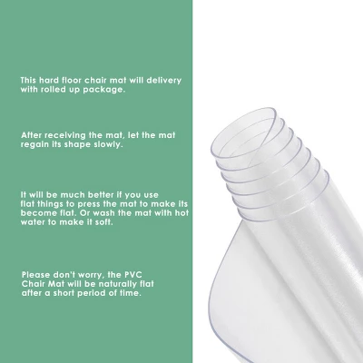 Costway 47'' X 59'' PVC Chair Floor Mat Home Office Protector For Hard Wood Floors 3 Costway 47'' X 59'' PVC Chair Floor Mat Home Office Protector For Hard Wood Floors - Image 3