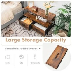 Costway Dresser TV Stand Media Console Table Organizer W/2 Storage Drawer & Open Shelves -Costway GUEST c141f6ba 405f 4da7 b9dc d5aef6a88eaa