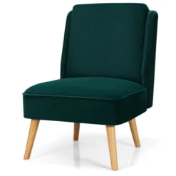 Costway Velvet Accent Chair Single Sofa Chair Leisure Chair With Wood Frame 19 Costway Velvet Accent Chair Single Sofa Chair Leisure Chair With Wood Frame -Costway GUEST c1718a98 fad1 4e5f b568 42db75d1678f