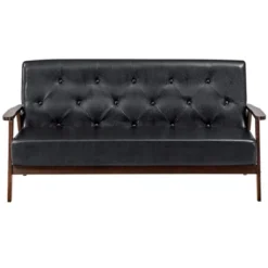 Costway 3-Seater Sofa PU Leather Sofa Couch W/ Rubber Wood Legs & Button Tufted Back 15 Costway 3-Seater Sofa PU Leather Sofa Couch W/ Rubber Wood Legs & Button Tufted Back -Costway GUEST c1a737a7 e402 4bcb 912b 4e1863bbda6e