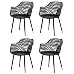 Costway Modern Dining Chair Set Of 4 Plastic Shell Hollow WithMetal Legs For Living Room 18 Costway Modern Dining Chair Set Of 4 Plastic Shell Hollow WithMetal Legs For Living Room -Costway GUEST c1b998ac d0d7 41b7 bef5 c99d22dfc715