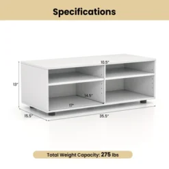 Costway TV Stand 4 Cubby TV Console Table With Adjustable Shelves Modern Home Media Entertainment Center 12 Costway TV Stand 4 Cubby TV Console Table With Adjustable Shelves Modern Home Media Entertainment Center -Costway GUEST c27f736f 219c 4dab 8156 4035c83e3f55