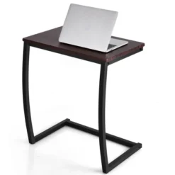 Costway Sofa Side End Table C-shaped Coffee Tray Laptop Snack Stand With Steel Frame -Costway GUEST c28f3f94 6e22 4303 a2cb 5579556ecfe9