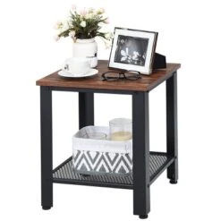 Industrial End Table 2-Tier Side Table W/Storage Shelf Rustic Sofa Table Black 14 Industrial End Table 2-Tier Side Table W/Storage Shelf Rustic Sofa Table Black -Costway GUEST c2bff977 0a94 44c4 8c1e bdd2035cad16