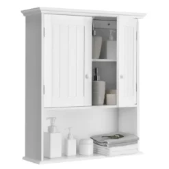 Costway Wall Mount Bathroom Cabinet Storage Organizer Medicine Cabinet With 2-Doors And 1- Shelf Cottage Collection Wall Cabinet 21 Costway Wall Mount Bathroom Cabinet Storage Organizer Medicine Cabinet With 2-Doors And 1- Shelf Cottage Collection Wall Cabinet -Costway GUEST c3cb43ed 650b 4062 86a4 5f29ecc41fa0