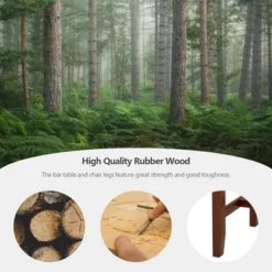 Costway 3PCS Counter Height Pub Dining Table Set W/ Storage Shelves&2 Bar Chairs -Costway GUEST c41039a2 e204 4b30 81d1 d1c631b8459c