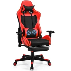 Costway Massage Gaming Chair Recliner Racing Chair W/ Massage Lumbar Support & Footrest -Costway GUEST c4396aa1 4811 48ed 98d5 2d7bcdad53ed