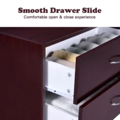 Costway 2-Drawer Dresser Horiztonal Organizer W/Handle Wood End Table Nightstand -Costway GUEST c43b81c0 75de 4811 810c 11535d29b9ab