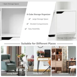 Costway 9 Cube Bookcase Cabinet Wood Bookcase Storage Shelves Room Divider Organization 14 Costway 9 Cube Bookcase Cabinet Wood Bookcase Storage Shelves Room Divider Organization -Costway GUEST c5005ff9 5b03 48bd 8d49 2dbc6e812596