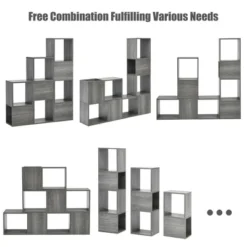Costway Bookshelf Free Combination Bookcase Storage Organizer Display Shelf Gray 11 Costway Bookshelf Free Combination Bookcase Storage Organizer Display Shelf Gray -Costway GUEST c5994ffa 3d9e 4554 bd96 60a45d9e25a1