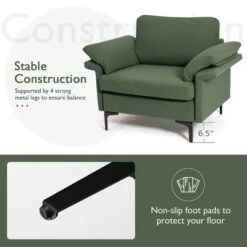 Costway Set Of 2 Upholstered Single Sofa Fabric Accent Armchair Metal Legs 13 Costway Set Of 2 Upholstered Single Sofa Fabric Accent Armchair Metal Legs -Costway GUEST c5eb4462 ab06 49e8 895c bbaf73bfe5a5