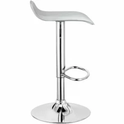Costway Set Of 4 Swivel Bar Stool PU Leather Adjustable Kitchen Counter Bar Chair White -Costway GUEST c6243bc7 6bed 4023 b1fe 5c851ac02fcb