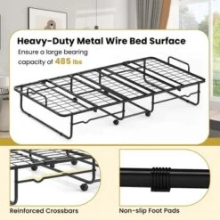 Costway Twin Size Folding Bed 38" X 75" Rollaway Guest Bed Portable Sleeper Bed -Costway GUEST c693edd8 dc5e 429d 8f44 6a45cebe690e