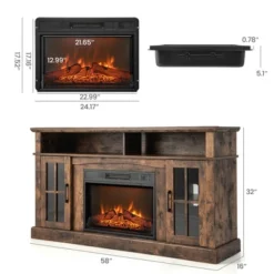 Costway 58" Fireplace TV Stand W/ 1400W Electric Fireplace For TVs Up To 65 Inches -Costway GUEST c6a2aa23 0154 4a14 ad51 f49ebe964980