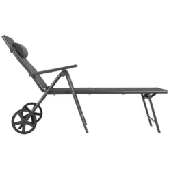 Costway Patio Reclining Chaise Lounge Padded Chair Aluminum Adjust Neck Pillow -Costway GUEST c709926d 6186 4c90 95fb fe9871d51f93