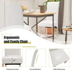 Set Of 4 Dining Chairs Upholstered Padded Side Chairs W/ Rubber Wood Legs BlackBeige 15 Set Of 4 Dining Chairs Upholstered Padded Side Chairs W/ Rubber Wood Legs BlackBeige -Costway GUEST c77a152b 48f7 40bf be1f 325a9427a39d