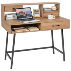 Costway Makeup Vanity Table Computer Writing Desk Storage With Drawer Shelf Industrial 16 Costway Makeup Vanity Table Computer Writing Desk Storage With Drawer Shelf Industrial -Costway GUEST c7a3bcb8 d2ee 40b3 84eb 02f81cb31a7b